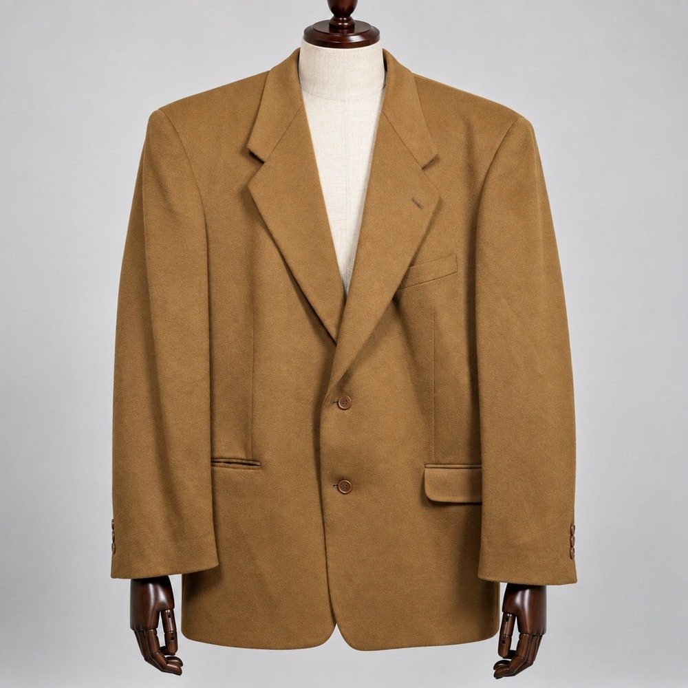 Emanuel Ungaro Uomo Paris Loro Piana 100% Cashmere Blazer Camel Tan Sport Coat
